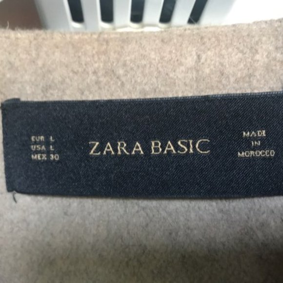 Zara Beige Checkered Blazer Jacket Size Large - Picture 2 of 5